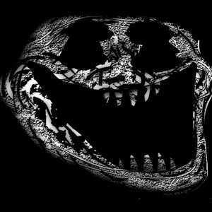 Black and white troll skull, exhibit D
